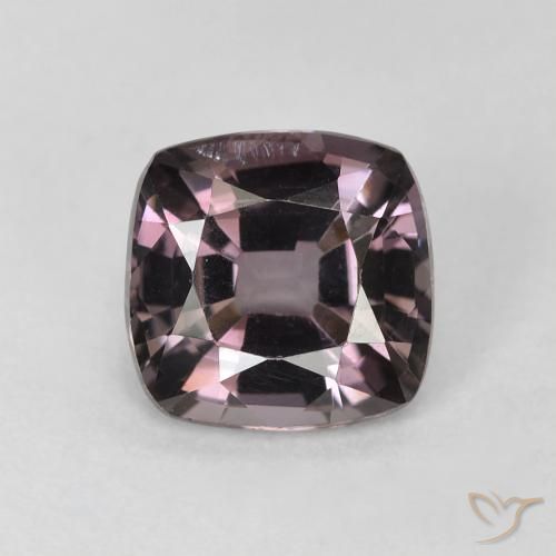 Spinello Viola grigio naturale da 1.60 ct, Taglio a cuscino, VS