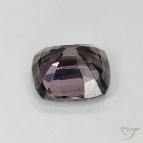 Spinello Viola grigio naturale da 1.60 ct, Taglio a cuscino, VS