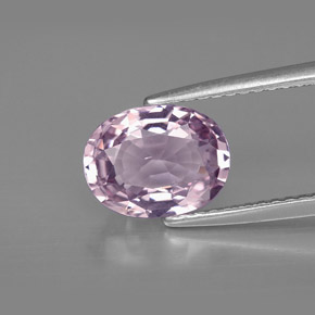 Spinello naturale viola da 2,10 ct, taglio ovale, VS