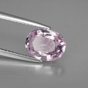 Spinello naturale viola da 2,10 ct, taglio ovale, VS