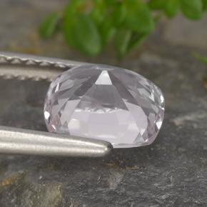Spinello naturale bianco da 1,57 ct, taglio a cuscino, VVS