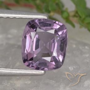 Spinello Viola grigiastro chiaro naturale da 1.26 ct, Cuscino, VVS