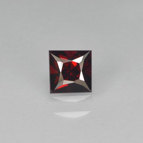 Spinello naturale rosso da 0,35 ct, quadrato, VVS-VS