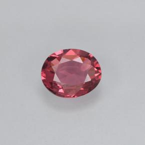 Spinello Rosso medio naturale da 0.45 ct, Taglio ovale, VVS-VS