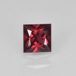 Spinello Rosso Sangue Profondo naturale da 0.38 ct, Quadrato, VVS-VS