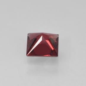 Spinello Rosso Sangue Profondo naturale da 0.38 ct, Quadrato, VVS-VS