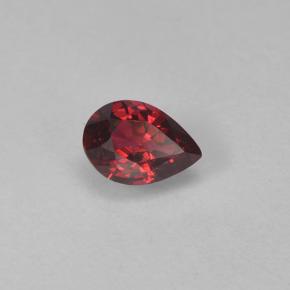Spinello naturale rosso da 0,24 ct, taglio a pera, VVS-VS