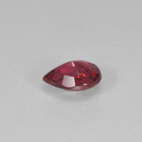 Spinello naturale rosso da 0,24 ct, taglio a pera, VVS-VS