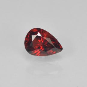 Spinello Rosso Sangue Profondo naturale da 0.39 ct, Forma a pera, VVS-VS