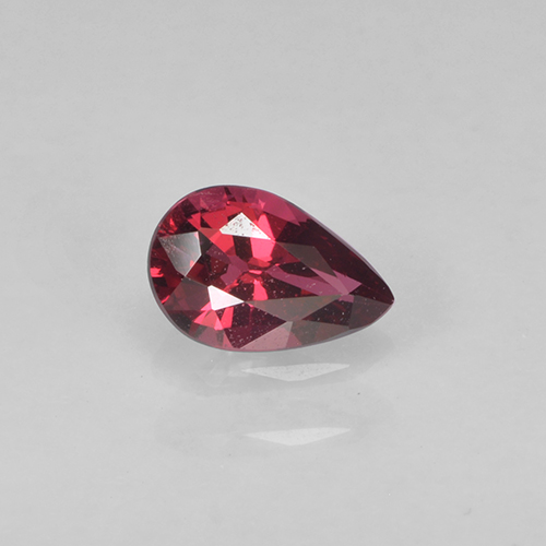 Spinello Ribes Rosso naturale da 0.35 ct, Forma a pera, VS