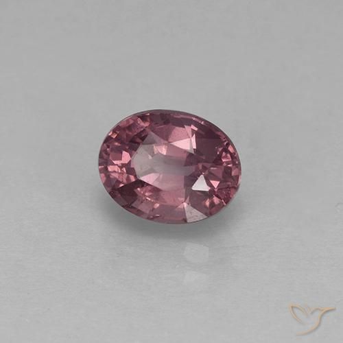 Spinello Viola rossastro naturale da 1.55 ct, Ovale, VS