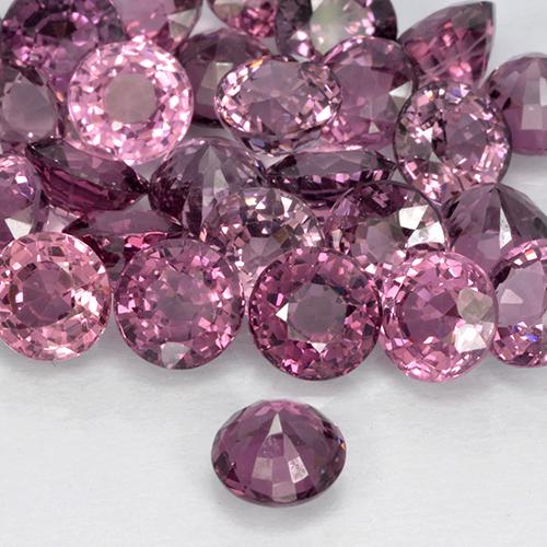 Spinello Viola scuro naturale da 0.61 ct, Rotondo, VVS-VS