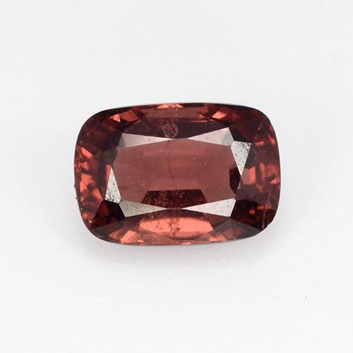 Spinello Rosso mattone intenso naturale da 1.01 ct, Taglio a cuscino, VS