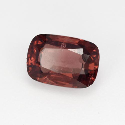Spinello Rosso mattone intenso naturale da 1.01 ct, Taglio a cuscino, VS