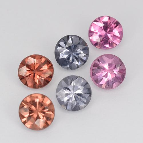Spinello naturale multicolore da 1,01 ct, taglio rotondo, VS