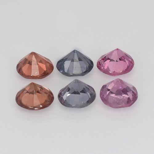 Spinello naturale multicolore da 1,01 ct, taglio rotondo, VS