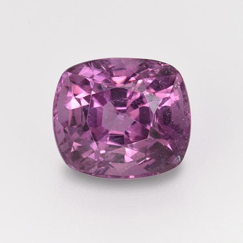Spinello naturale porpora da 1,27 ct, taglio a cuscino, VS
