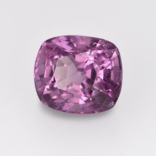 Spinello naturale porpora da 1,27 ct, taglio a cuscino, VS