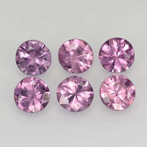 Spinello naturale porpora da 1,17 ct, taglio rotondo, VS