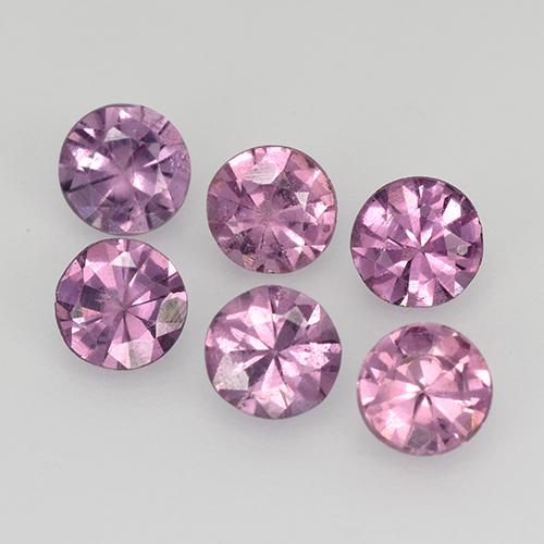 Spinello naturale porpora da 1,17 ct, taglio rotondo, VS