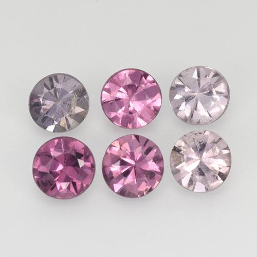 Spinello naturale multicolore da 1,21 ct, taglio rotondo, VS