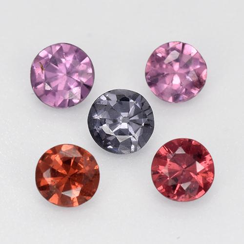 Gemme di Spinello Multicolore naturale da 0.81 ct, Taglio rotondo, VS