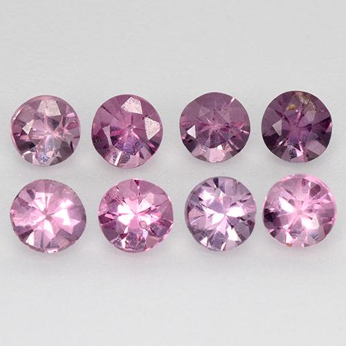 Spinello naturale porpora da 1,27 ct, taglio rotondo, VS