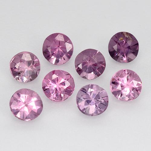 Spinello naturale porpora da 1,27 ct, taglio rotondo, VS