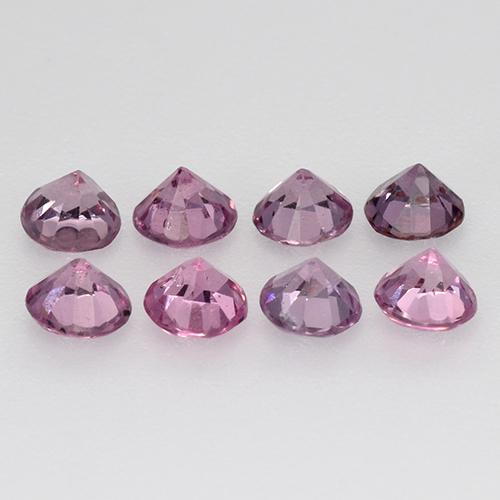 Spinello naturale porpora da 1,27 ct, taglio rotondo, VS