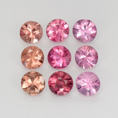 Gemme di Spinello Multicolore naturale da 1.39 ct, Taglio rotondo, VS
