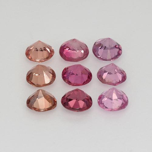 Gemme di Spinello Multicolore naturale da 1.39 ct, Taglio rotondo, VS
