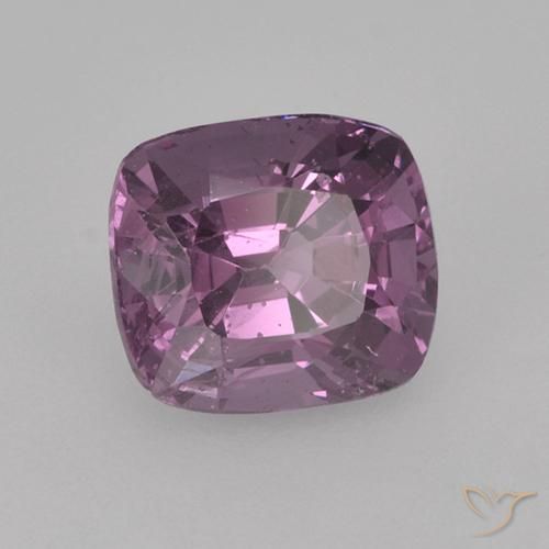 Spinello Viola chiaro naturale da 1.27 ct, Cuscino, VS