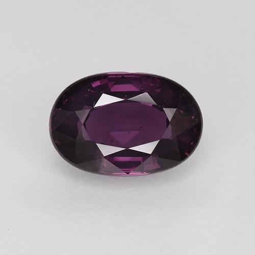 Spinello Viola scuro naturale da 0.79 ct, Taglio ovale, VS