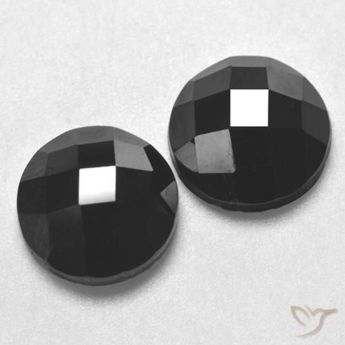Gemme di Spinello Nero naturale da 6.96 ct, Rotondo, Opaco