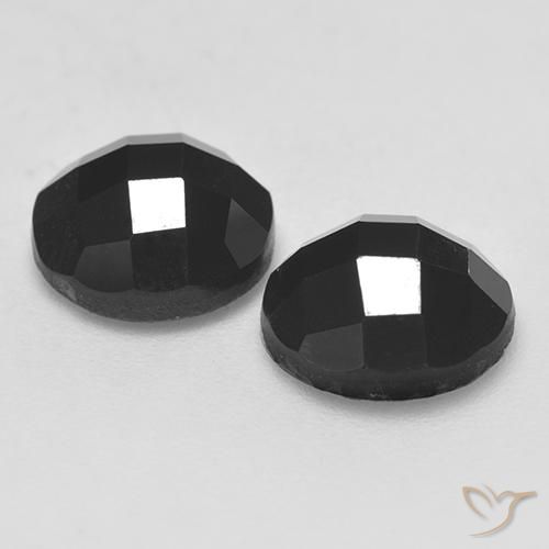 Gemme di Spinello Nero naturale da 6.96 ct, Rotondo, Opaco
