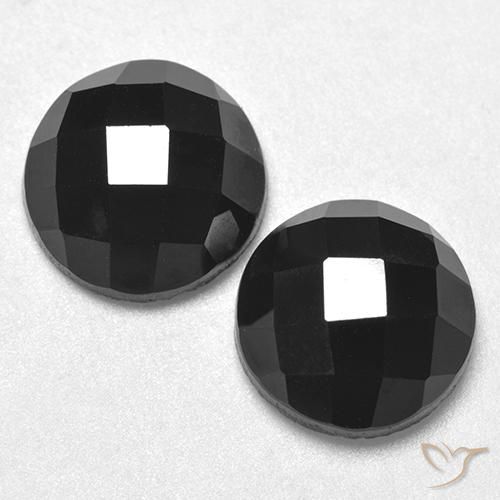 7.32ctw Naturale Nero Spinello, Rotondo, Opaco