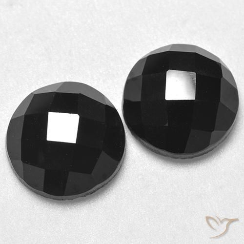 Gemme di Spinello Nero naturale da 7.32 ct, Rotondo, Opaco