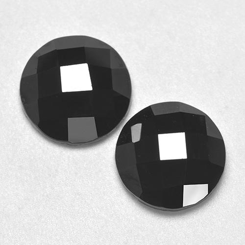 Gemme di Spinello Nero naturale da 6.42 ct, Taglio rotondo, Opaco