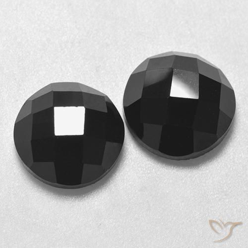 Gemme di Spinello Nero naturale da 6.82 ct, Rotondo, Opaco