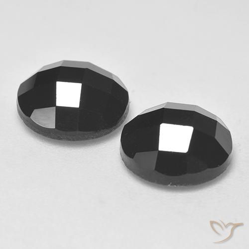 Gemme di Spinello Nero naturale da 6.82 ct, Rotondo, Opaco