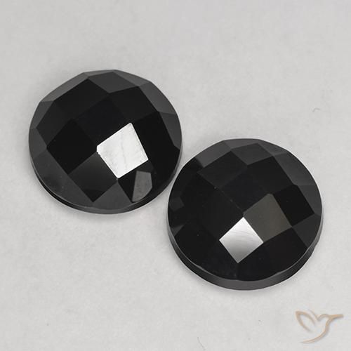 Gemme di Spinello Nero naturale da 6.89 ct, Rotondo, Opaco
