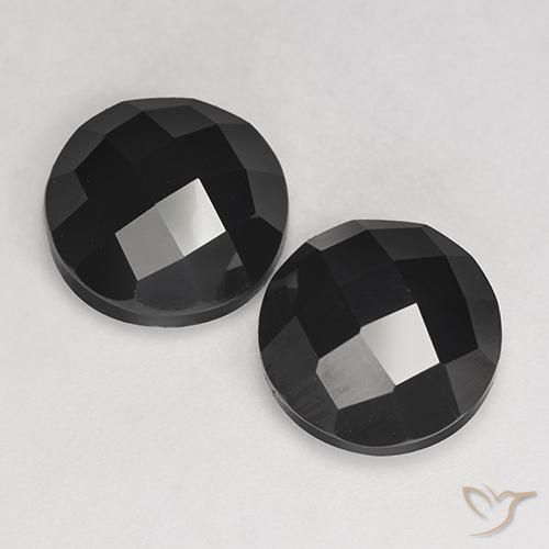 7.77ctw Naturale Nero Spinello, Rotondo, Opaco