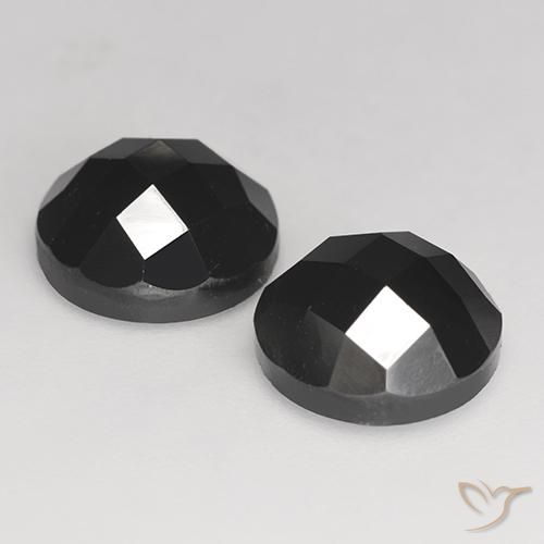 Gemme di Spinello Nero naturale da 7.77 ct, Rotondo, Opaco