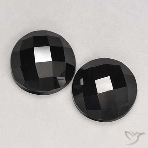 6.82ctw Naturale Nero Spinello, Rotondo, Opaco, Photo A