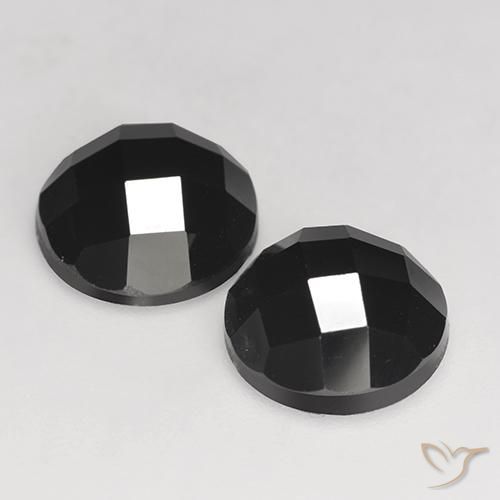 Gemme di Spinello Nero naturale da 6.82 ct, Rotondo, Opaco
