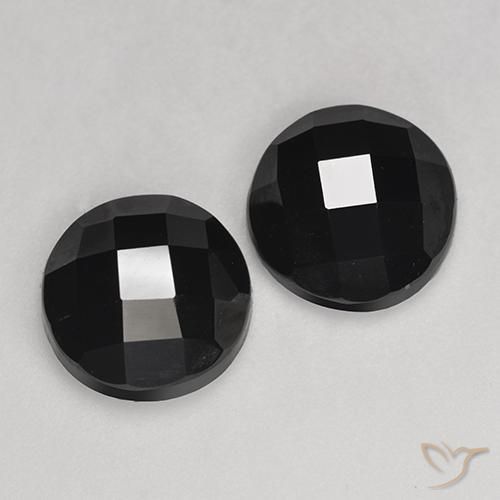 Gemme di Spinello Nero naturale da 7.26 ct, Rotondo, Opaco