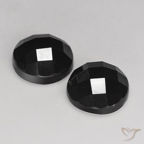 Gemme di Spinello Nero naturale da 7.26 ct, Rotondo, Opaco