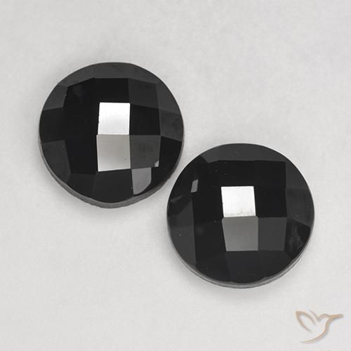 7.37ctw Naturale Nero Spinello, Rotondo, Opaco