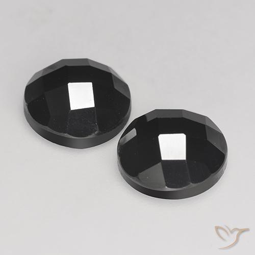Gemme di Spinello Nero naturale da 7.37 ct, Rotondo, Opaco