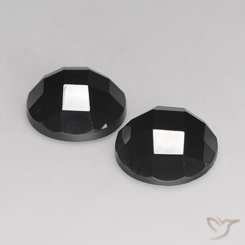 Gemme di Spinello Nero naturale da 6.52 ct, Rotondo, Opaco